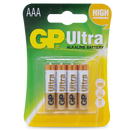GP 1.5V Ultra Alkaline AAA Battery - Card of 4