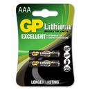 GP 1.5V Lithium (LiFeS2) AAA Battery - Card of 2