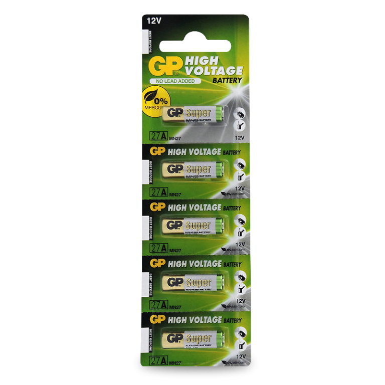 GP 12V 20mAh High Voltage Alkaline Battery - Card of 5