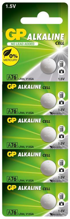 GP 1.5V 110mAh Zinc Manganese Dioxide Button Cell Battery - Card of 5