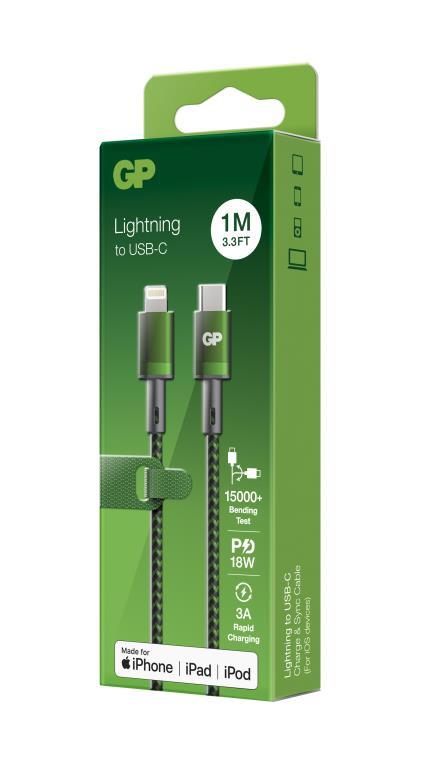 GP USB-C to Lightning charge sync cable - Green