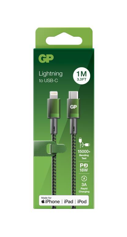 GP USB-C to Lightning charge sync cable - Green