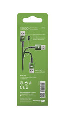 GP 3 in 1 USB to Lightning- USB-C, Micro USB charge sync cable - Green