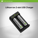 GP 5V Li-ion Dual Bay Charger - Including 2 x GP18650
