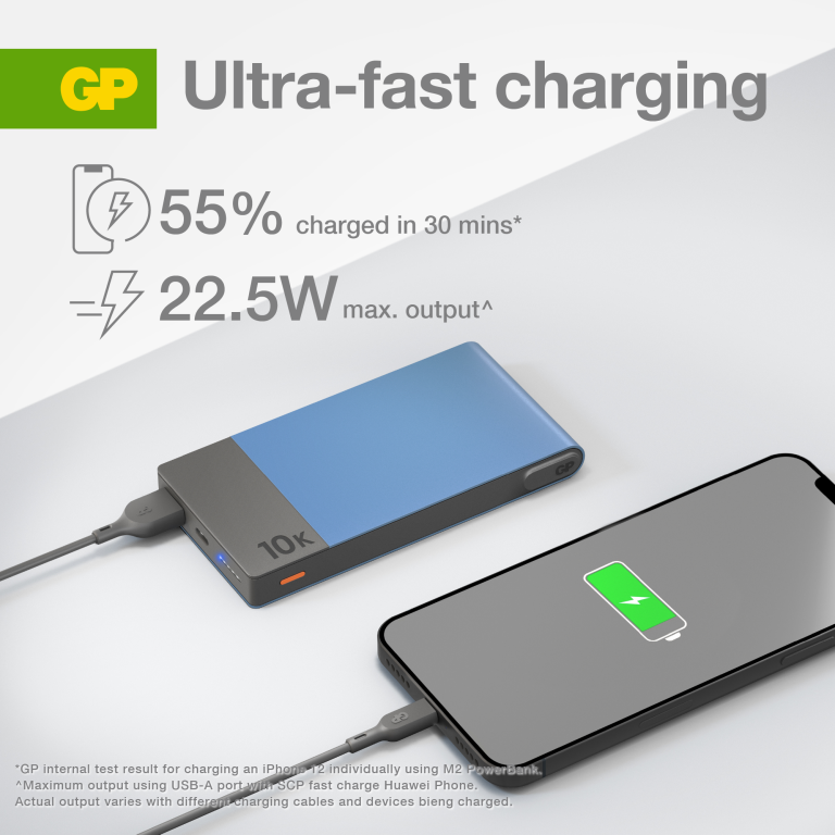 GP 3.7V 10Ah 37Wh Li-ion Powerbank - Grey