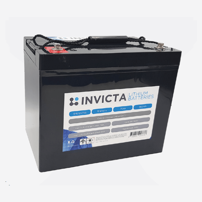 Invicta Lithium Battery 12V 75AH BLUETOOTH SNL12V75BT