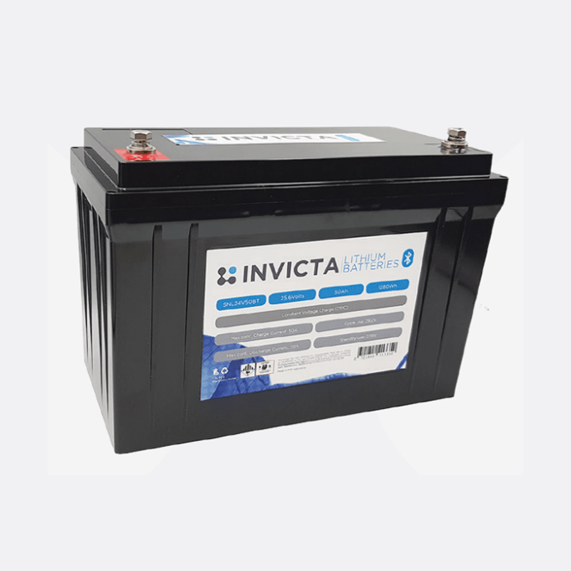 Invicta Lithium Battery 24V50AH BLUETOOTH SNL24V50BT