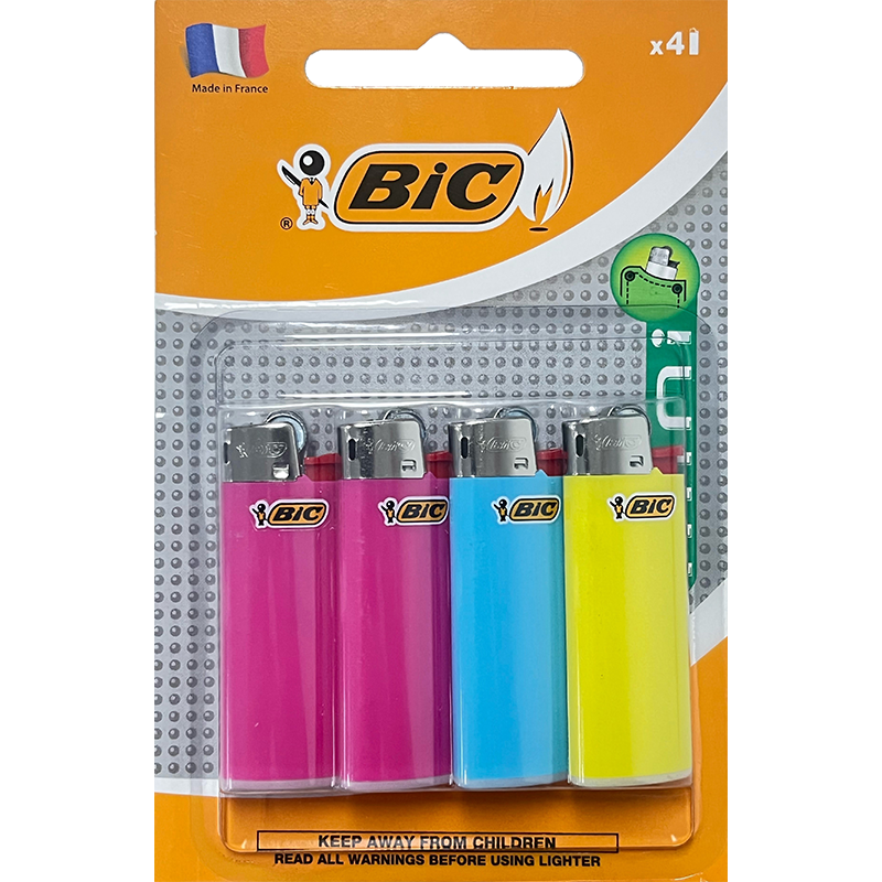 Bic Mini BIC Mini Lighters Pack 0f 4 JS003M/4