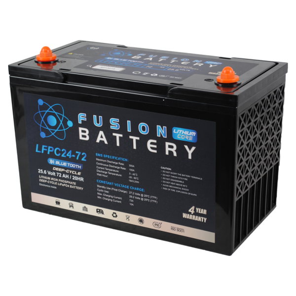 Fusion Lithium EV 24V Deep Cycle Marine Battery LFPC24-72