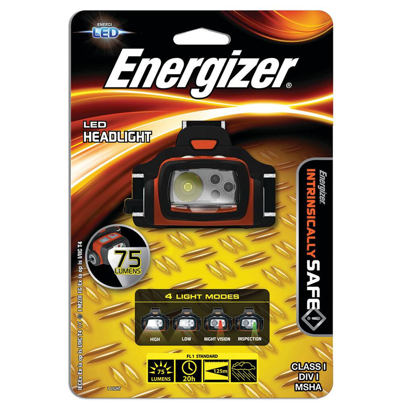 Energizer MSHD3AA - Intrinsically Safe Headlamp High Power LED 75 Lumens 3 x AAA size (batteries not included)