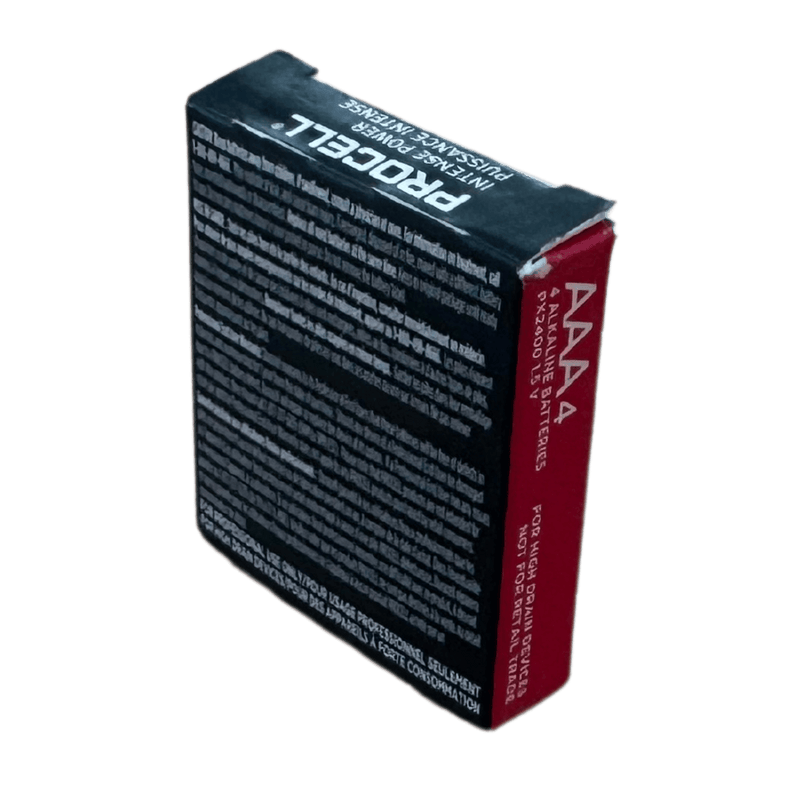 Procell Intense PX2400 AAA Alkaline Pack of 4 - Bulk