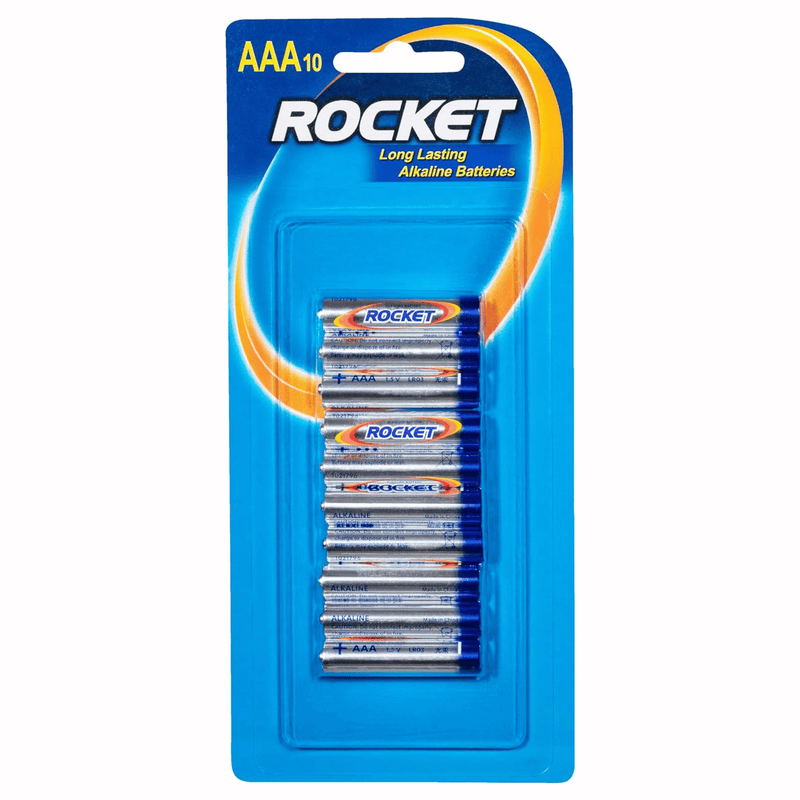 Rocket AAA Alkaline Batteries, Pack of 10