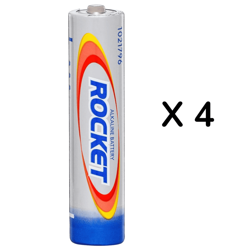 Rocket AAA Alkaline Batteries Pack of 4