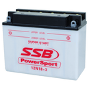 SSB Powersport Flooded Motorcycle Battery 12N18-3