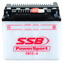 SSB 12.8V Powersport Flooded Motorcycle Battery CB7C-A