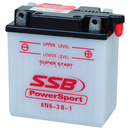 SSB Motorcycle Battery 6N6-3B-1 