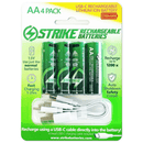 Strike USB-C Rechargeable AA Battery 4 Pack