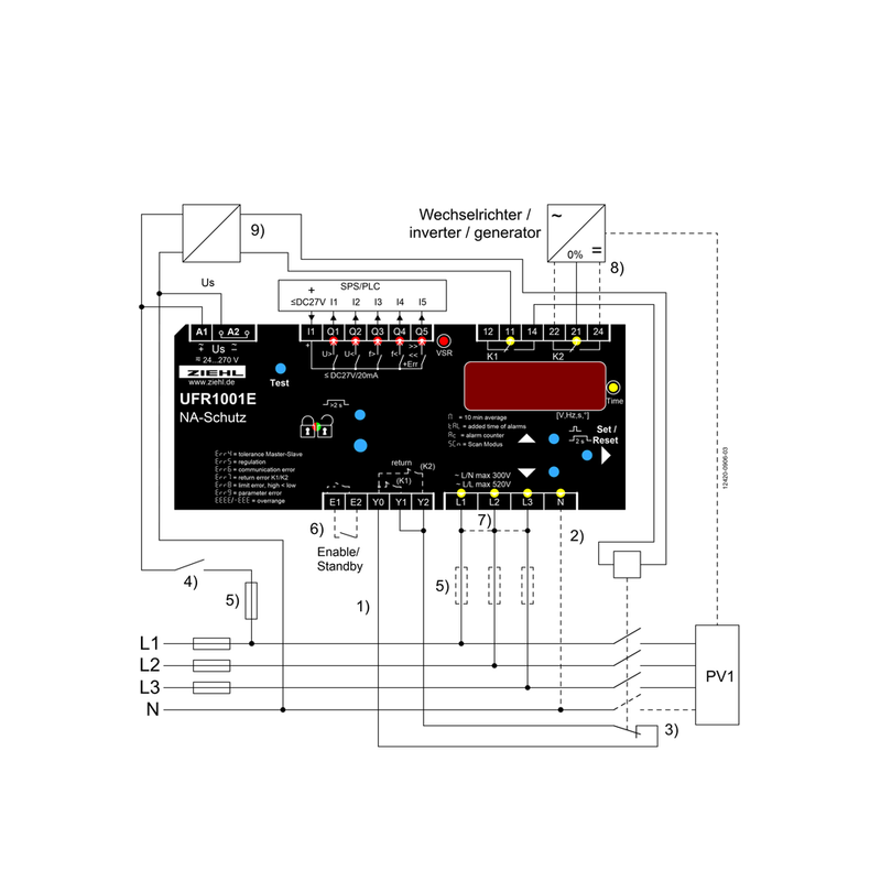 Anti-islanding relay UFR1001E