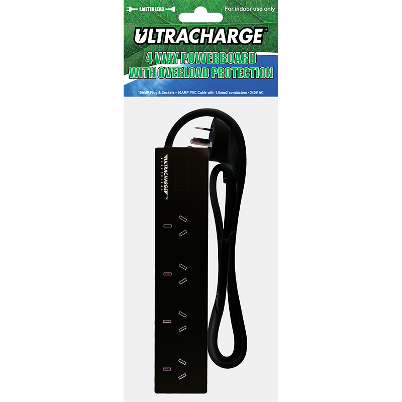 Ultracharge Power Board 4 Black UR100/4B