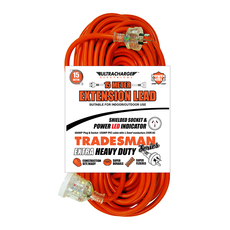 Ultracharge Tradesman 15M Heavy Duty Ext Lead UR240/15T