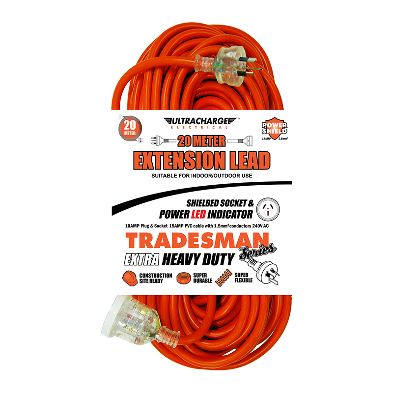 Ultracharge Tradesman 20m Heavy Duty Ext Lead UR240/20T