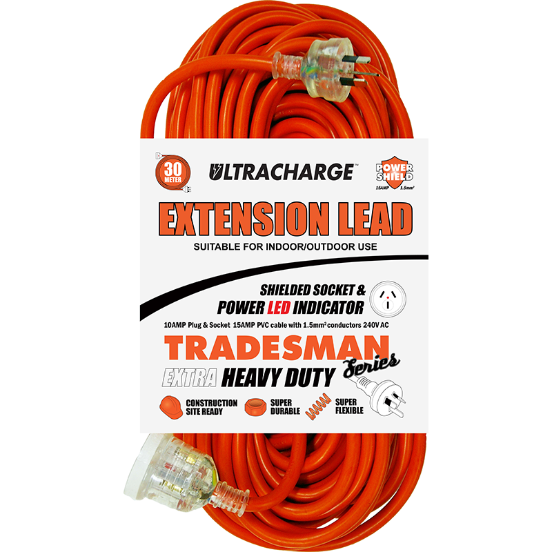 Ultracharge Tradesman 30m Heavy Duty Ext Lead UR240/30T