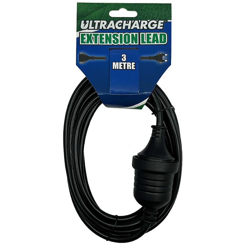 Ultracharge Extension Lead 3m Black UR240/3B