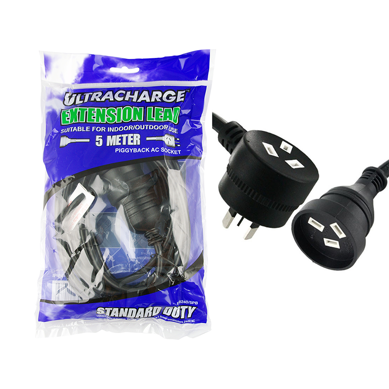 Ultracharge 5m Extension Lead With Piggy Back Plug UR240/5P