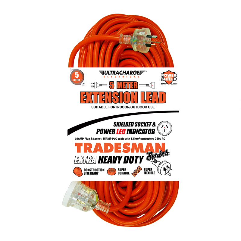 Ultracharge Tradesman 5m Heavy Duty Ext Lead UR240/5T