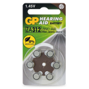 GP 1.4V 125mAh Zinc Air Hearing Aid Battery - Dial of 6