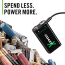 Coast Zithion X ZX 9V Lithium Rechargeable 9-Volt Battery 2-Pack