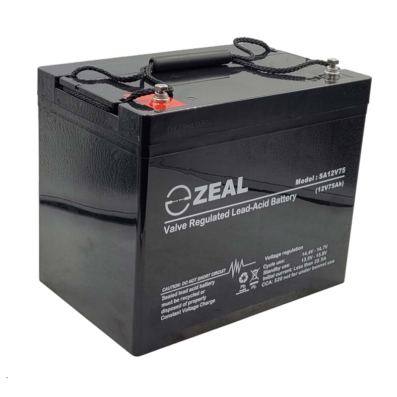 Zeal AGM 12V 75Ah Battery SA12V75