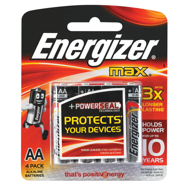 12 x Energizer Max AA 4 Pack