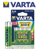 Ready 2 Use 2100mAh AA Ni-MH Batteries 4 Pack