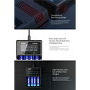 XTAR VC4SL 4 Cell LiIon-NiMH Battery Charger with LCD display & Quick Charge via USB-C