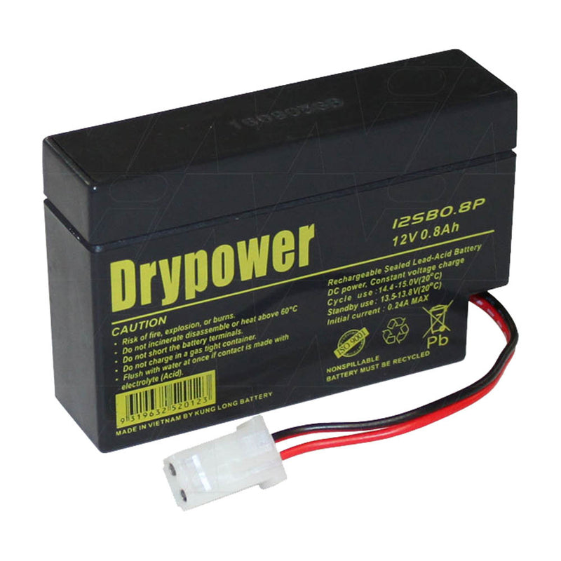 Drypower 12V 0.8Ah SLA Battery Wire A