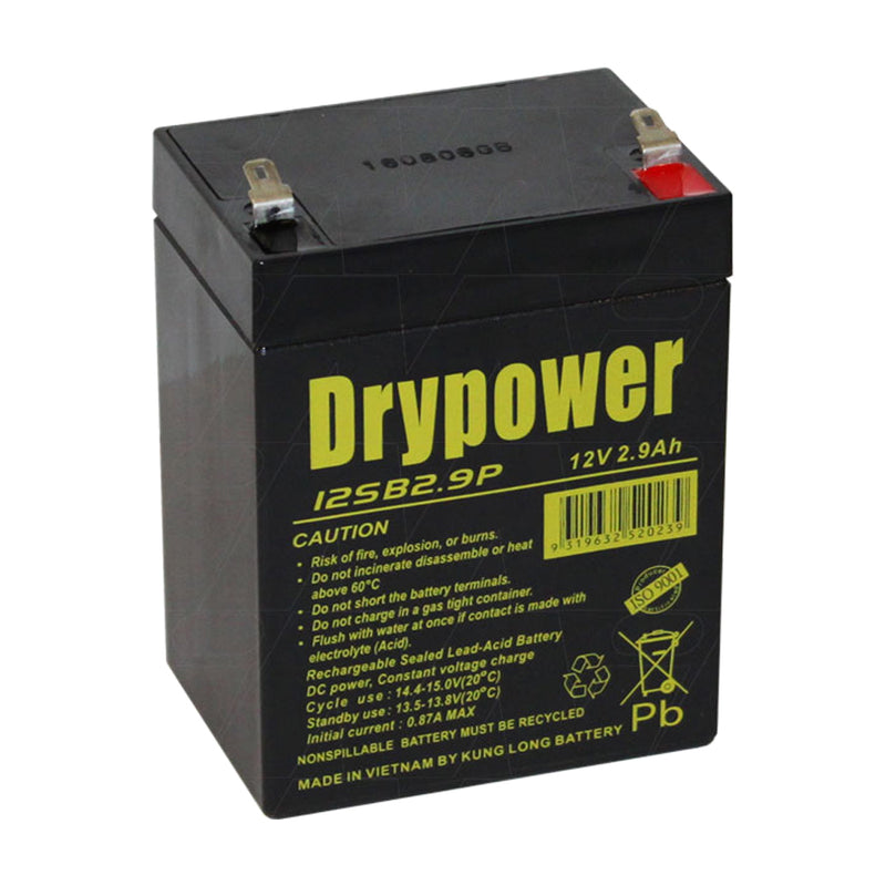 Drypower 12SB2.9P 12V 2.9Ah SLA Battery