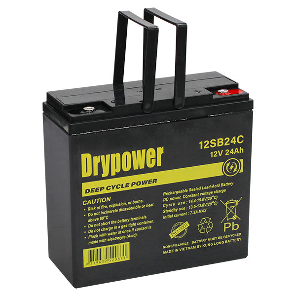Drypower 12V 24Ah Sealed Lead Acid Battery