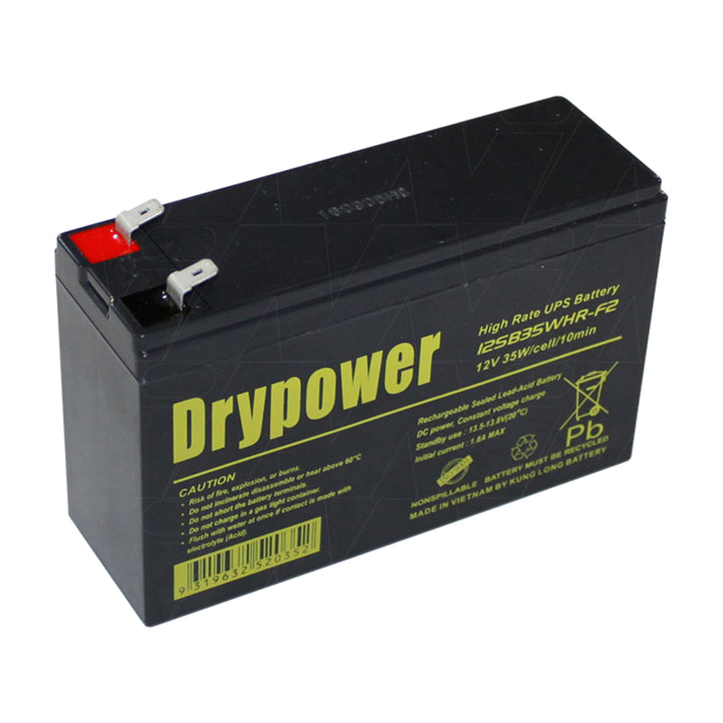 Drypower 12SB35WHR-F2 12V 35W (7Ah) SLA Battery (for UPS-Standby)