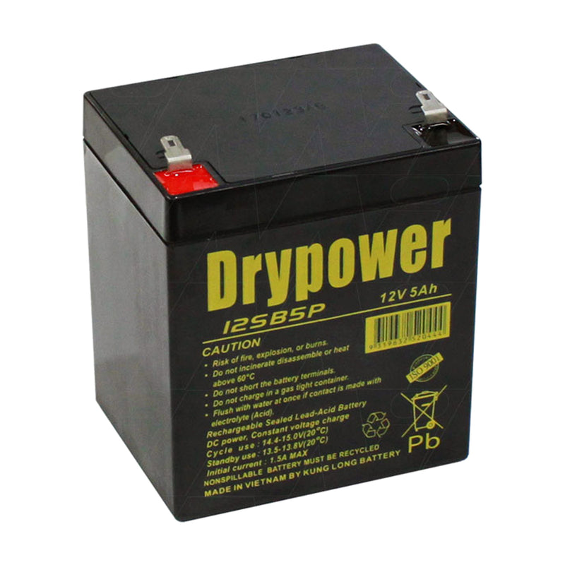 Drypower 12SB5P 12V 5Ah SLA Battery