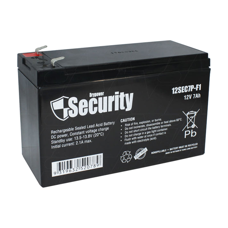 12V 7Ah SLA Standby SECURITY Battery