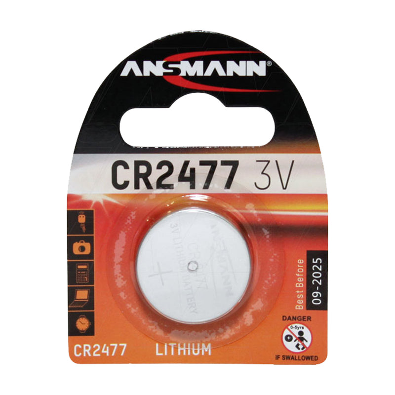 Ansmann CR2477 3V Lithium Coin Cell Blister of 1