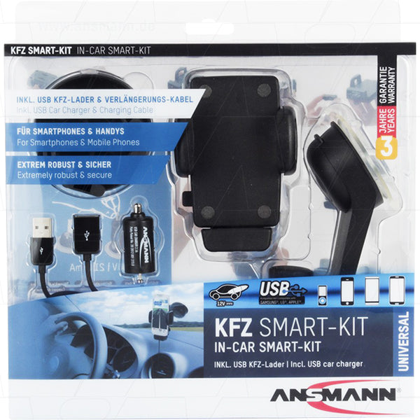 Ansmann Universal Windscreen Mount Mobile Phone or GPS Holder