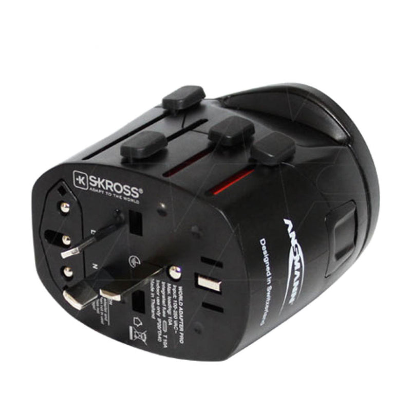 Ansmann All In 1 Universal Travel Adapter For 150 Countries