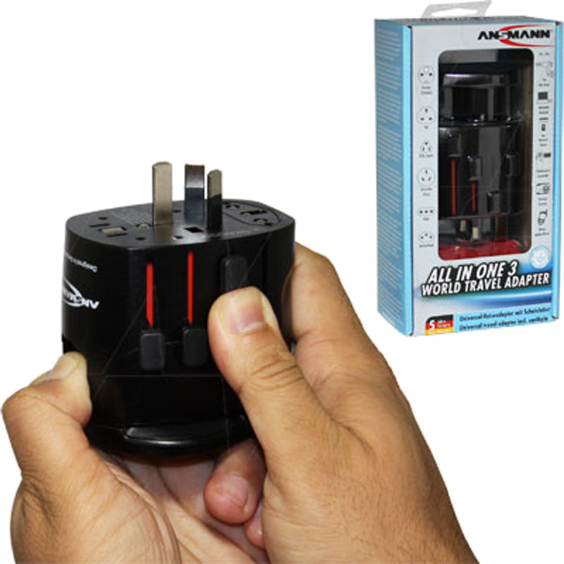 Ansmann All In 1 Universal Travel Adapter For 150 Countries