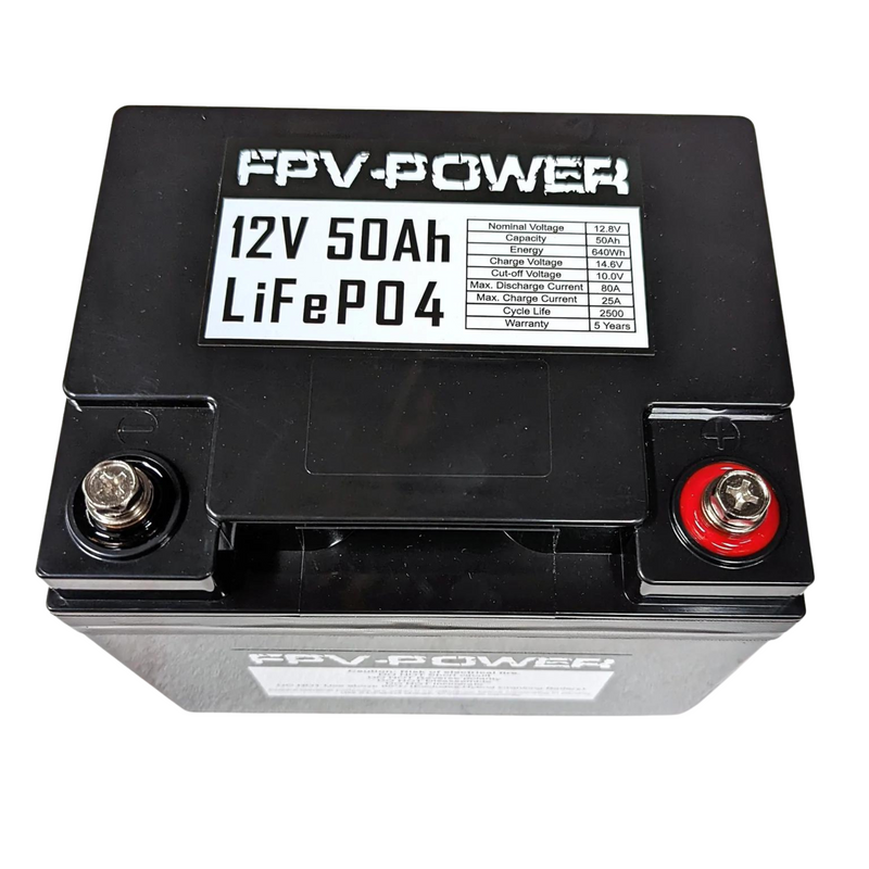 FPV Power 12v 50Ah w/ 10 Charger