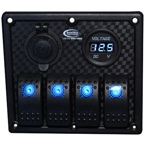 BAINTECH 4-WAY SWITCH PANEL - CIGA & VOLT METER