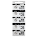 Energizer 357/303 1.55V Silver Oxide Watch Battery (SR44W, SR44SW,EPX76) Strip of 5