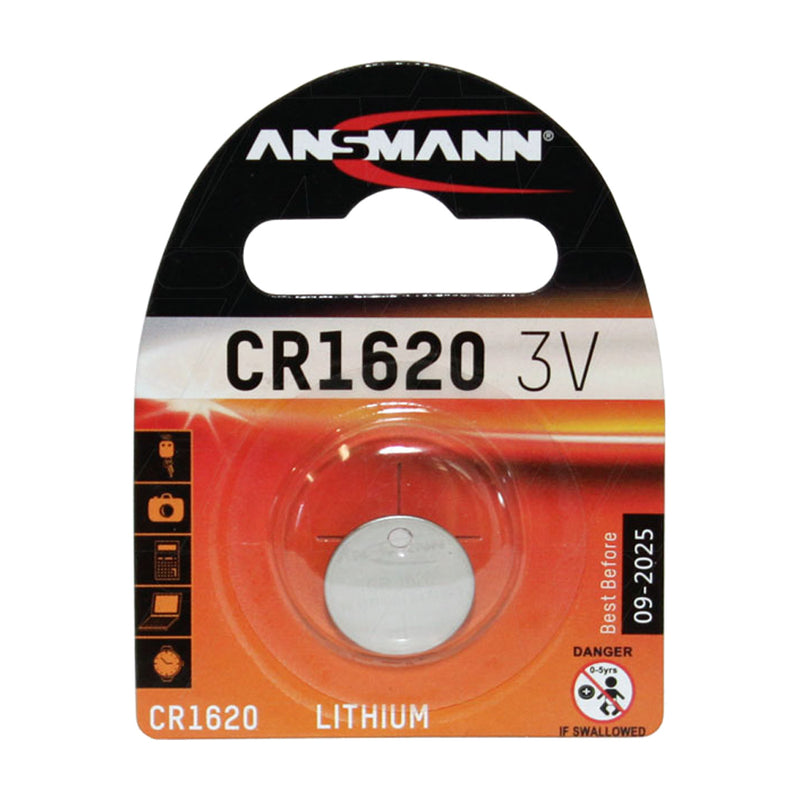 Ansmann CR1620 3V 70mAh Lithium Coin Cell