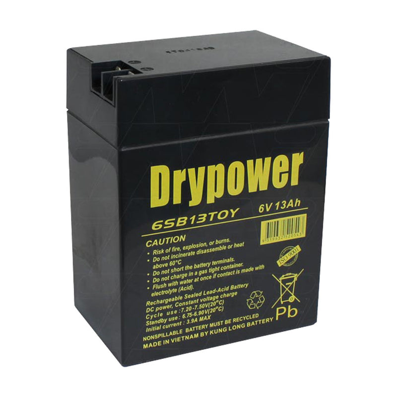 Drypower 6SB13TOY 6V 13Ah SLA Battery